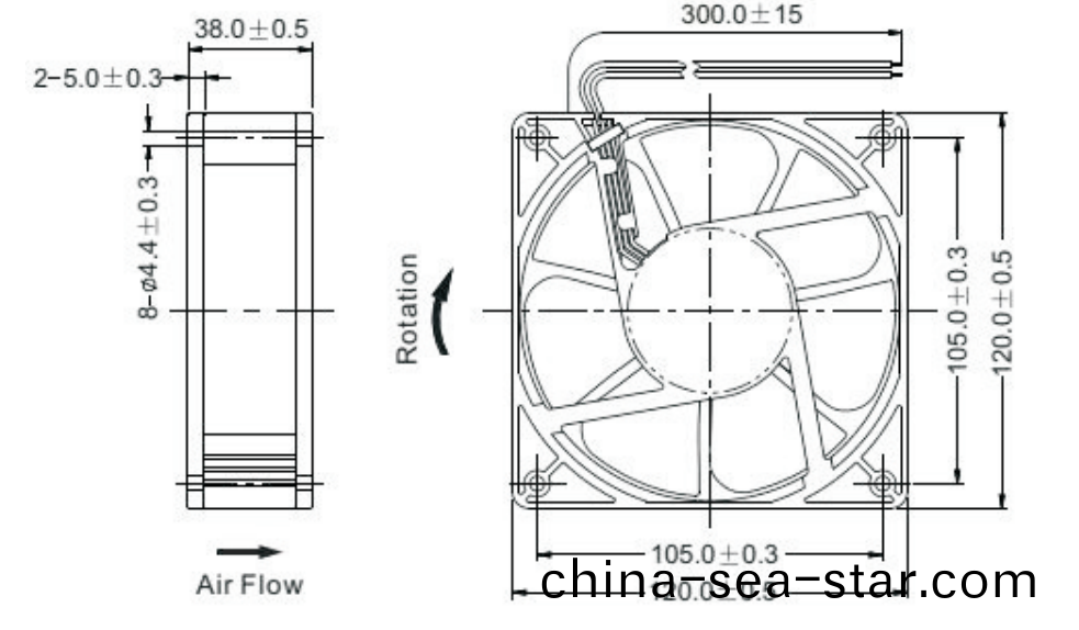 OT-EF12038-EC無(wu)刷(shua)電機(ji)|風(feng)扇電機|直流無刷(shua)電機(ji)-萬(wan)至(zhi)達電機