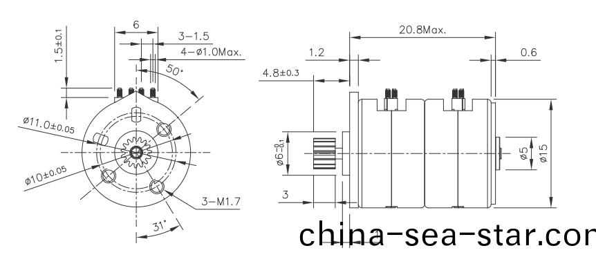OT-SM15P-290步(bu)進電(dian)機|微(wei)型(xing)打(da)印機電(dian)機|醫(yi)療設(she)備電機(ji)|潔牙器電(dian)機-萬至(zhi)達(da)電機(ji)
