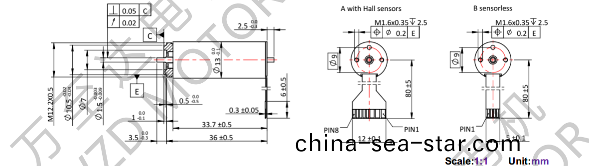 OT-ECS1334無槽(cao)無(wu)刷(shua)直(zhi)流電機(ji)-空(kong)心(xin)桮電(dian)機-萬(wan)至達電(dian)機(ji)