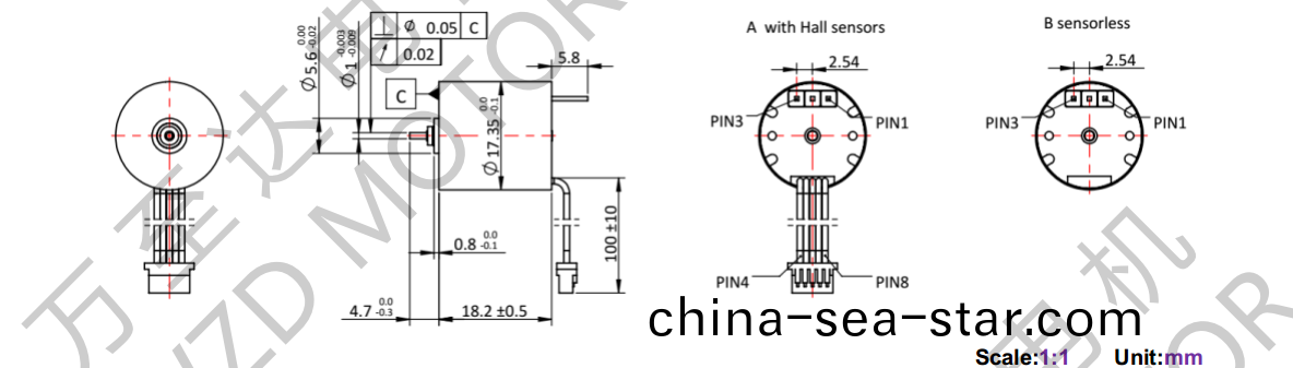 OT-ECS1718無槽(cao)無(wu)刷(shua)直流(liu)電機(ji)-空心桮電(dian)機-萬(wan)至(zhi)達(da)電(dian)機