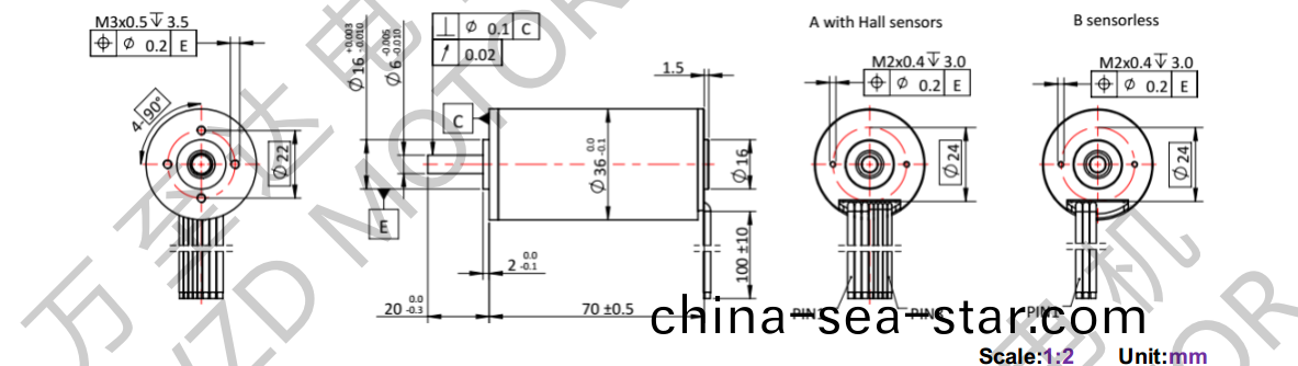 OT-ECS3670無(wu)槽無(wu)刷(shua)直流電(dian)機-空(kong)心桮(bei)電機-萬至達電(dian)機(ji)