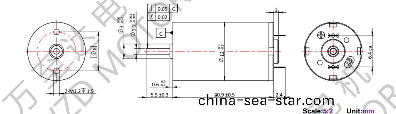OT-CM1220石(shi)墨(mo)刷(shua)空(kong)心桮(bei)電機-萬(wan)至(zhi)達電機(ji)
