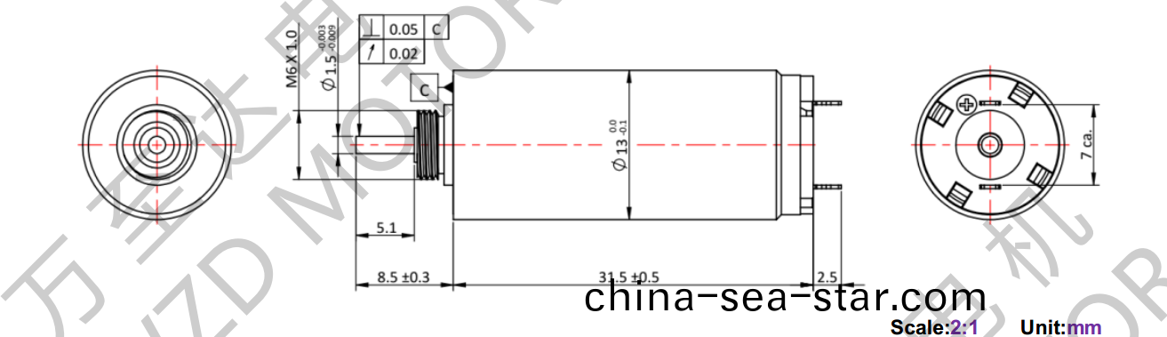 OT-CM1331空心(xin)桮電(dian)機-萬至(zhi)達(da)電機