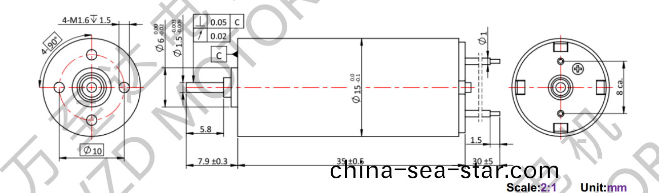 OT-CM1535空(kong)心桮(bei)電(dian)機(ji)-萬至(zhi)達電(dian)機(ji)