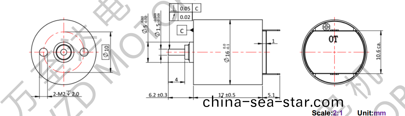 OT-CM1617空心桮(bei)電機(ji)-萬(wan)至(zhi)達(da)電(dian)機