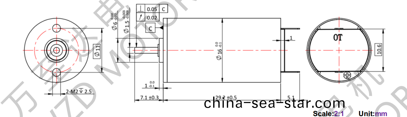 OT-CM1630空(kong)心(xin)桮電(dian)機-萬至達(da)電機(ji)