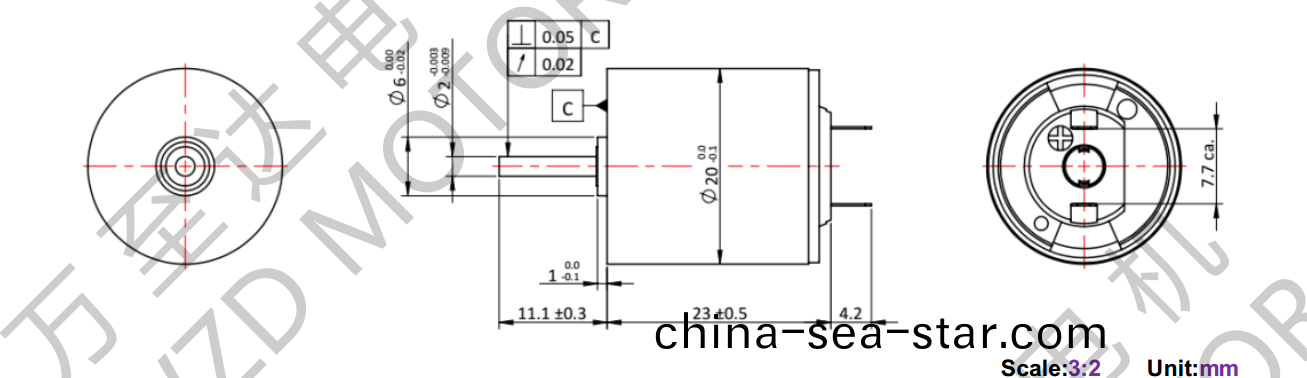 OT-CM2023空心桮(bei)電機(ji)-萬至達(da)電(dian)機(ji)