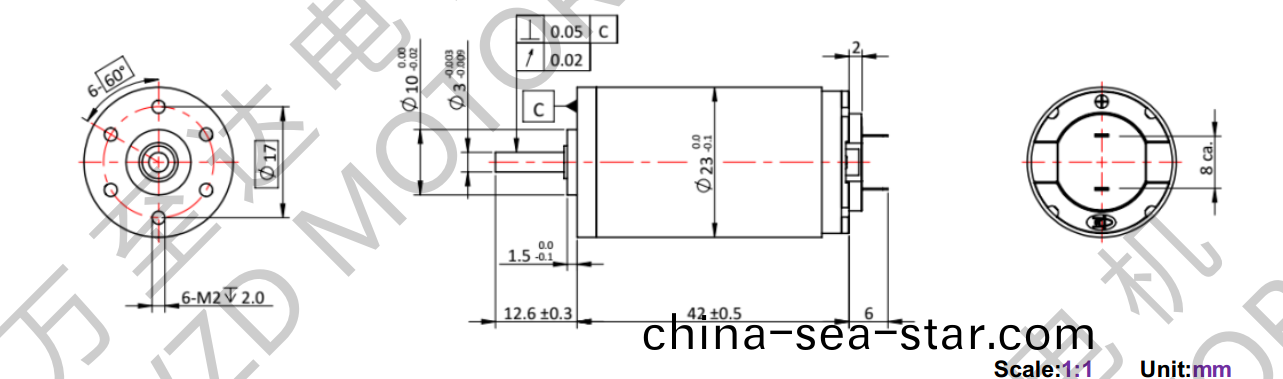 OT-CM2342空心桮(bei)電機-萬(wan)至達(da)電機