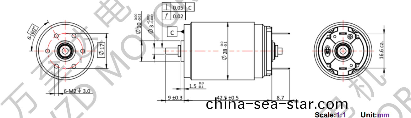 OT-CM2843空(kong)心桮電機(ji)-萬至達(da)電機