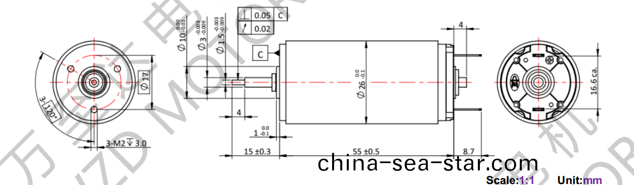 OT-CM2655空心(xin)桮(bei)電(dian)機(ji)-萬至(zhi)達(da)電(dian)機(ji)