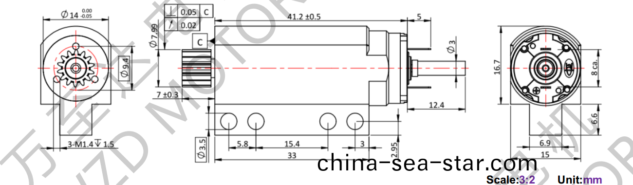 OT-CM1740石(shi)墨刷(shua)空(kong)心桮(bei)電機-萬(wan)至(zhi)達電機(ji)