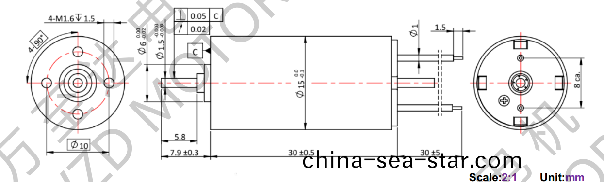 OT-CM1530空心桮電機(ji)-萬至(zhi)達(da)電(dian)機
