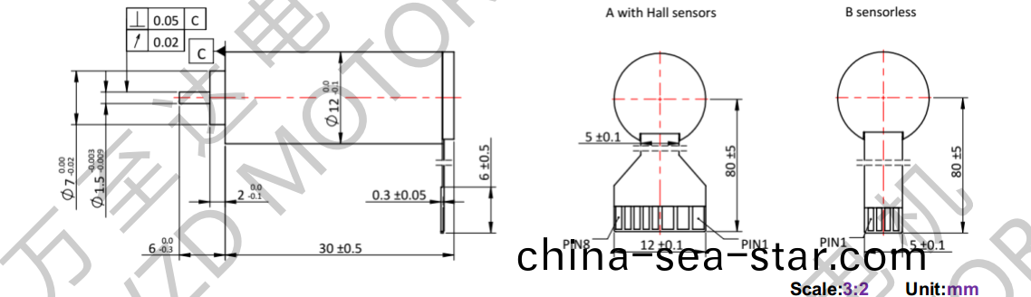 OT-ECS1230無(wu)槽(cao)無(wu)刷電(dian)機-空心桮(bei)電機-萬(wan)至達電(dian)機(ji)