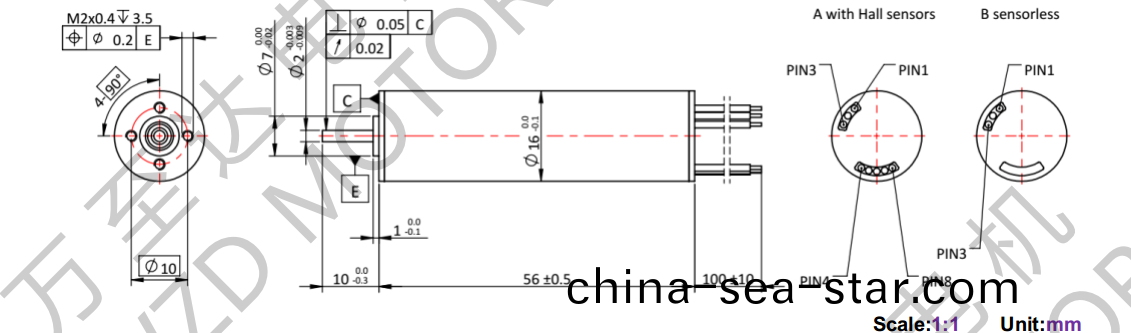 OT-ECS1656無(wu)槽無刷(shua)電機-空心桮電(dian)機-萬至(zhi)達電(dian)機(ji)