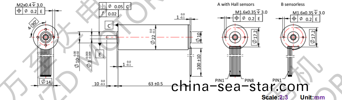 OT-ECS2263無(wu)槽(cao)無(wu)刷(shua)電機-空心桮(bei)電(dian)機(ji)-萬至達(da)電機