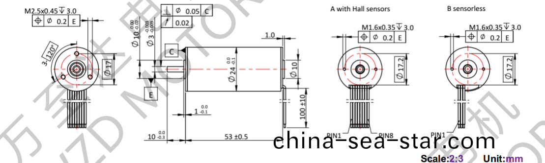 OT-ECS2453無槽無(wu)刷電(dian)機(ji)-空心(xin)桮電(dian)機-萬(wan)至達電機