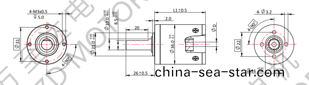 OT-36GP行(xing)星齒(chi)輪(lun)箱-齒(chi)輪箱-萬至(zhi)達(da)電機(ji)