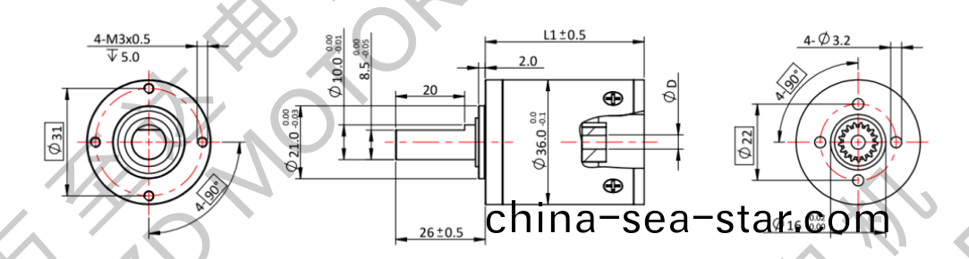 OT-36LGP行(xing)星(xing)齒輪箱(xiang)-齒輪(lun)箱(xiang)-萬至達電機(ji)