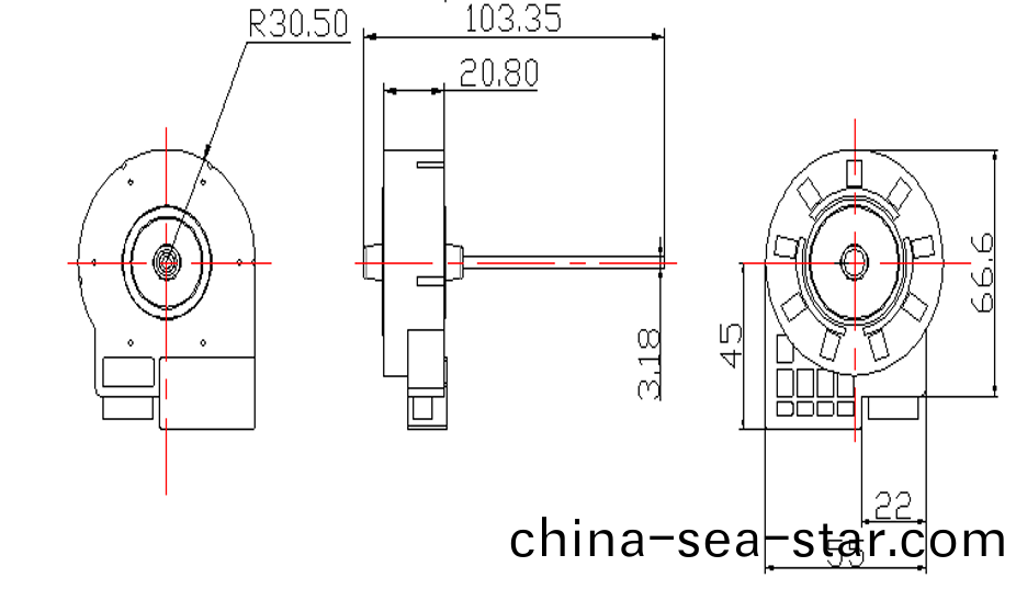 OT-PD02氷(bing)箱(xiang)冷(leng)凝(ning)器風扇-塑封直(zhi)流無刷(shua)電機-萬(wan)至達電機(ji)