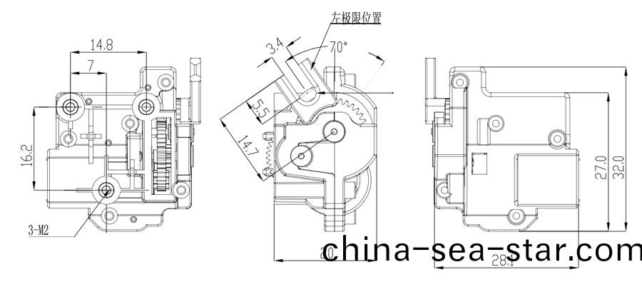 小(xiao)型(xing)調速(su)電機(ji)外形圖 