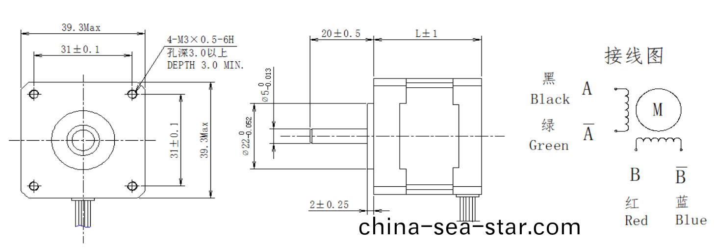 39係列(lie)1.8°兩相(xiang)開(kai)環步進電(dian)機結構(gou)