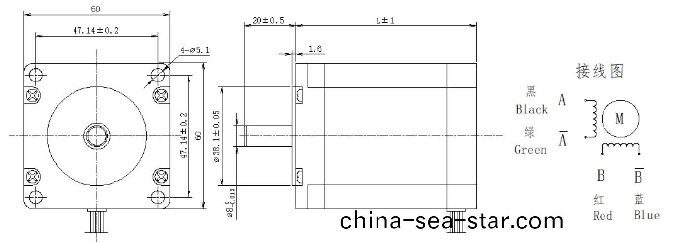 60係(xi)列1.8°兩相(xiang)開環步(bu)進(jin)電機結(jie)構(gou)