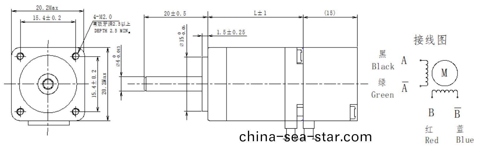 20係列1.8°兩相閉環步(bu)進(jin)電(dian)機結構