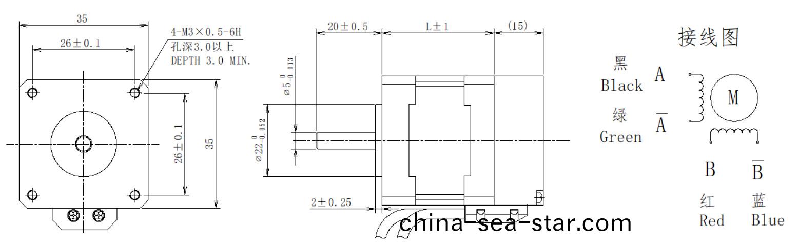 35係列1.8°兩相閉環步(bu)進電(dian)機結(jie)構(gou)
