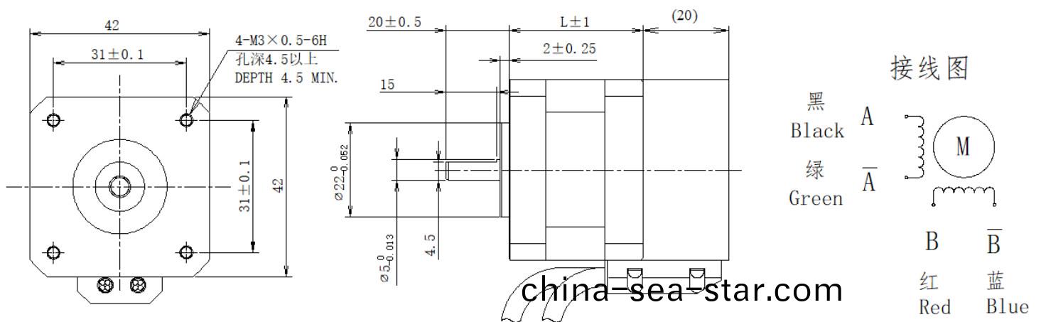 42係列(lie)1.8°兩相(xiang)閉(bi)環(huan)步(bu)進電(dian)機結構