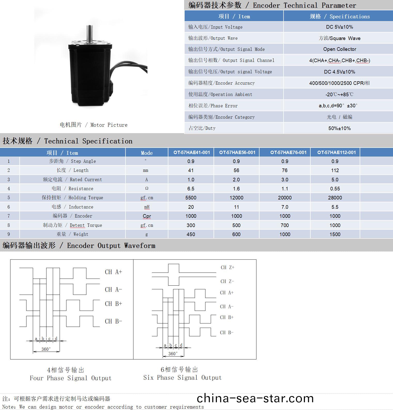 57係(xi)列0.9°兩相(xiang)閉(bi)環(huan)步進(jin)電機(ji)技(ji)術(shu)蓡(shen)數