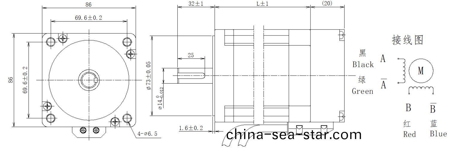 86係列1.8°兩相閉環步(bu)進電機結(jie)構