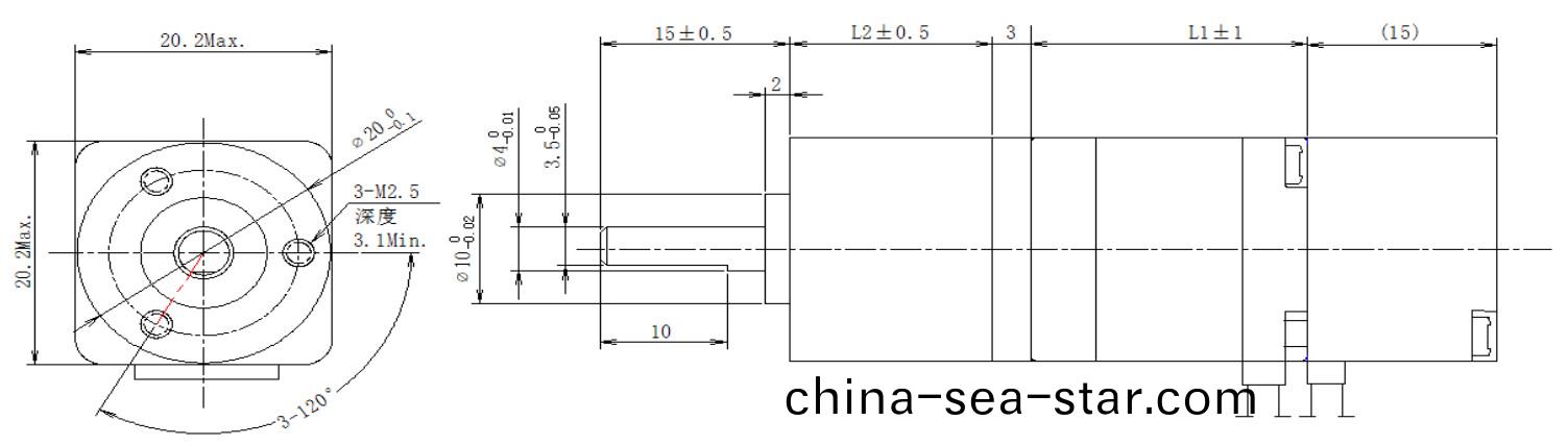 20係列(lie)閉環步(bu)進電機(ji)+齒輪箱結構(gou)