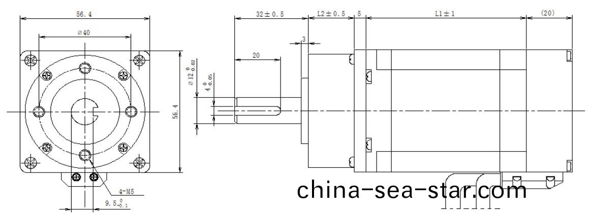 57係(xi)列閉環(huan)步(bu)進(jin)電機+齒輪(lun)箱(xiang)結構(gou)