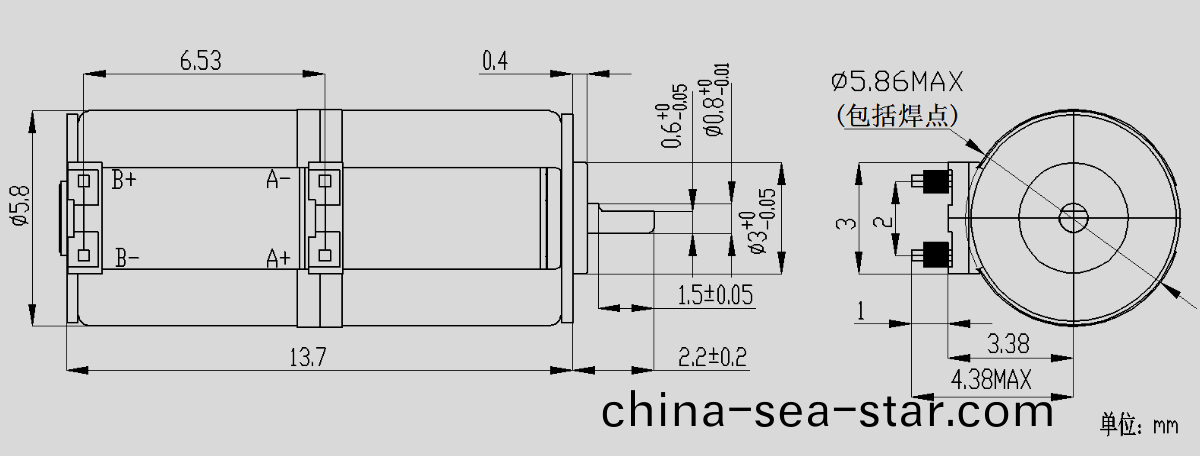 OT-SM5.8L-001步(bu)進(jin)電機(ji)_6mm微(wei)型步(bu)進電機(ji)_鏡(jing)頭馬達(da)-萬至(zhi)達(da)電機(ji)