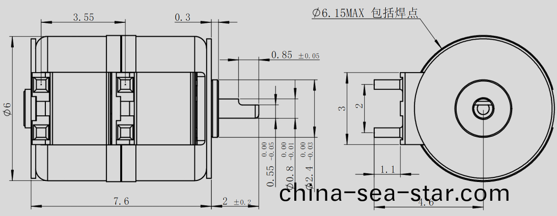 OT-SM6.0L-001步進(jin)電(dian)機_6mm攝(she)像(xiang)頭(tou)陞降電機(ji)-萬至達電(dian)機