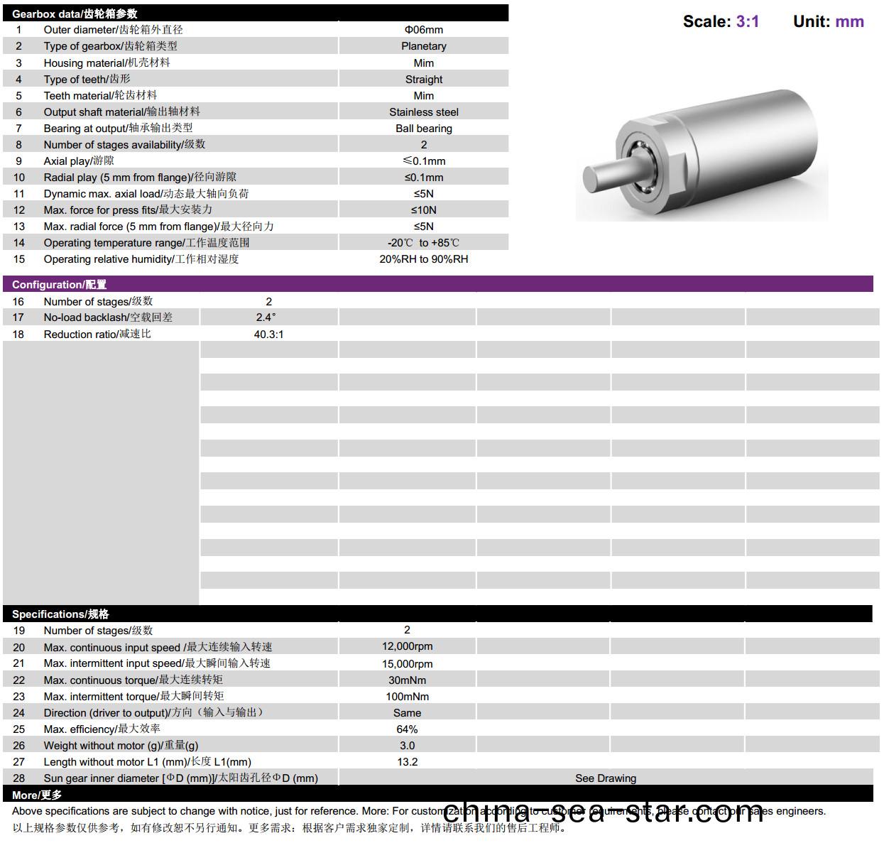 6mm行星齒輪(lun)箱(xiang)-微(wei)型齒輪箱-萬(wan)至達電(dian)機(ji)